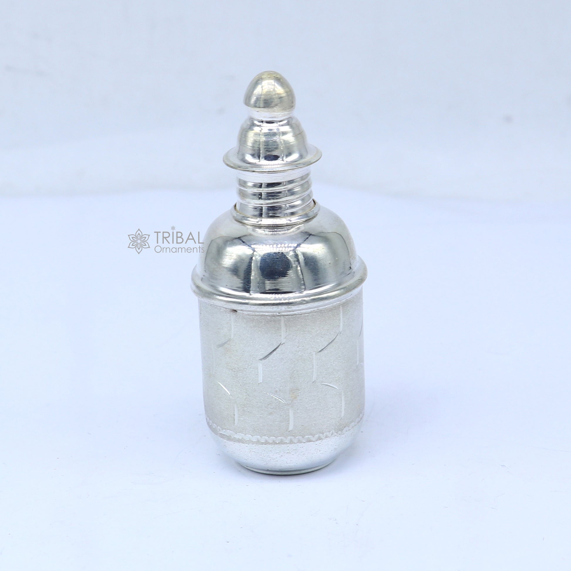 925 sterling silver trinket box, container box, sindur/kumkum box, Vermilion bridal art stb867 - TRIBAL ORNAMENTS