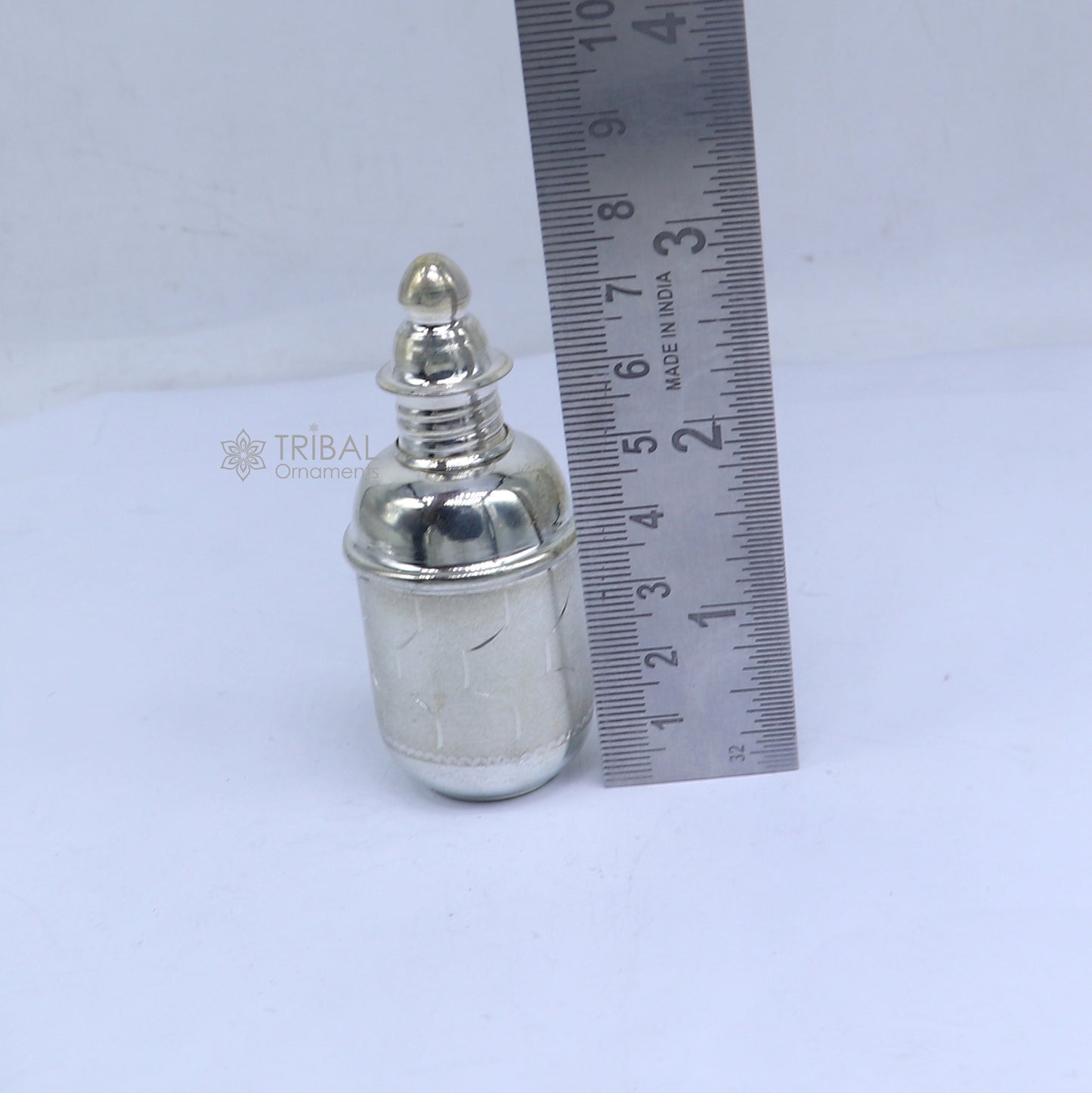 925 sterling silver trinket box, container box, sindur/kumkum box, Vermilion bridal art stb867 - TRIBAL ORNAMENTS