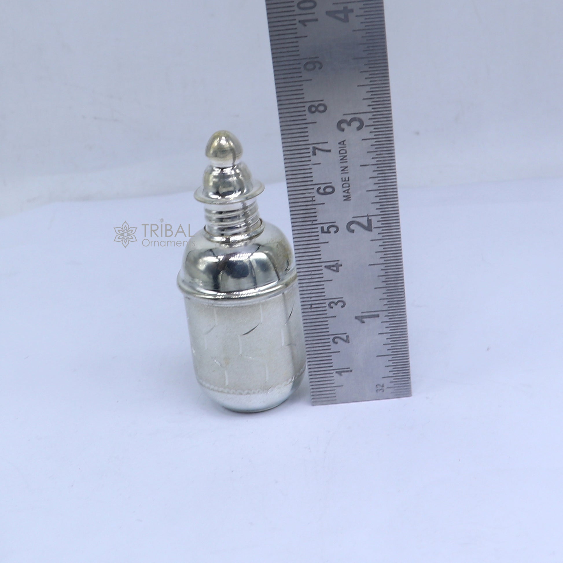 925 sterling silver trinket box, container box, sindur/kumkum box, Vermilion bridal art stb867 - TRIBAL ORNAMENTS