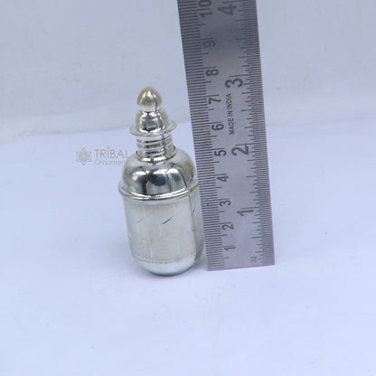 925 sterling silver trinket box, container box, sindur/kumkum box, Vermilion bridal art stb867 - TRIBAL ORNAMENTS