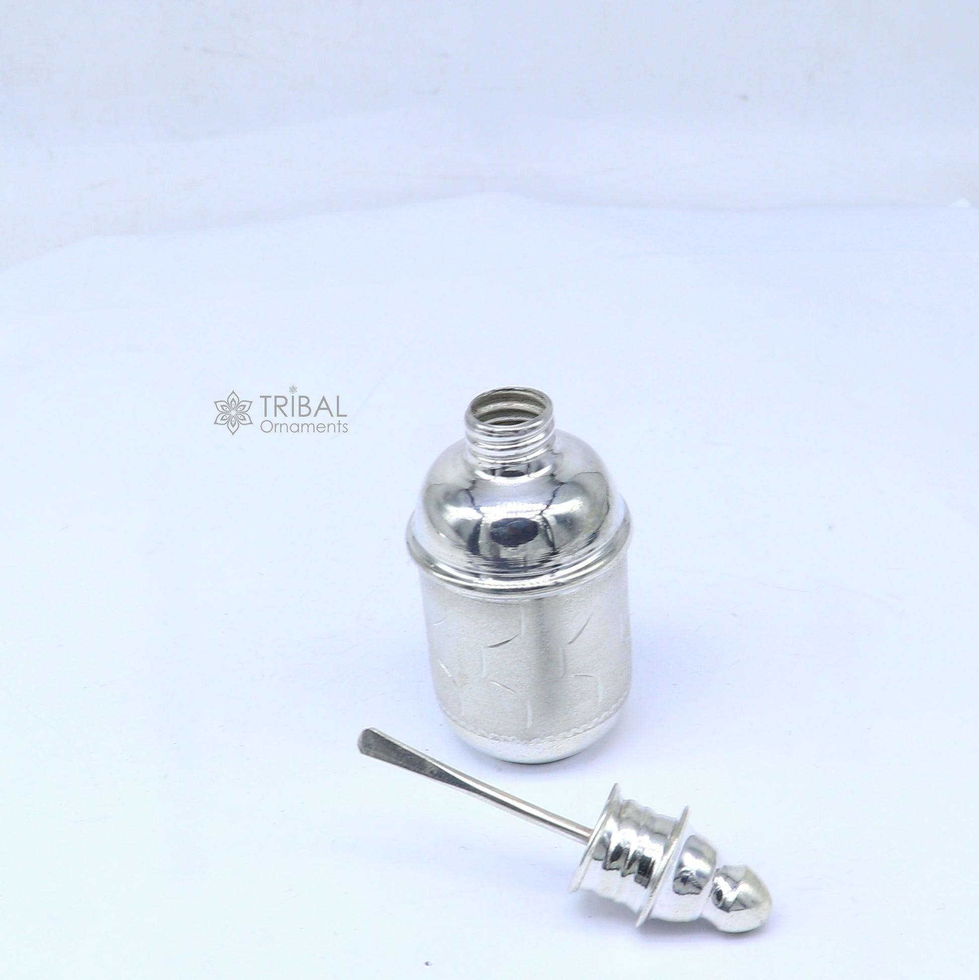 925 sterling silver trinket box, container box, sindur/kumkum box, Vermilion bridal art stb867 - TRIBAL ORNAMENTS