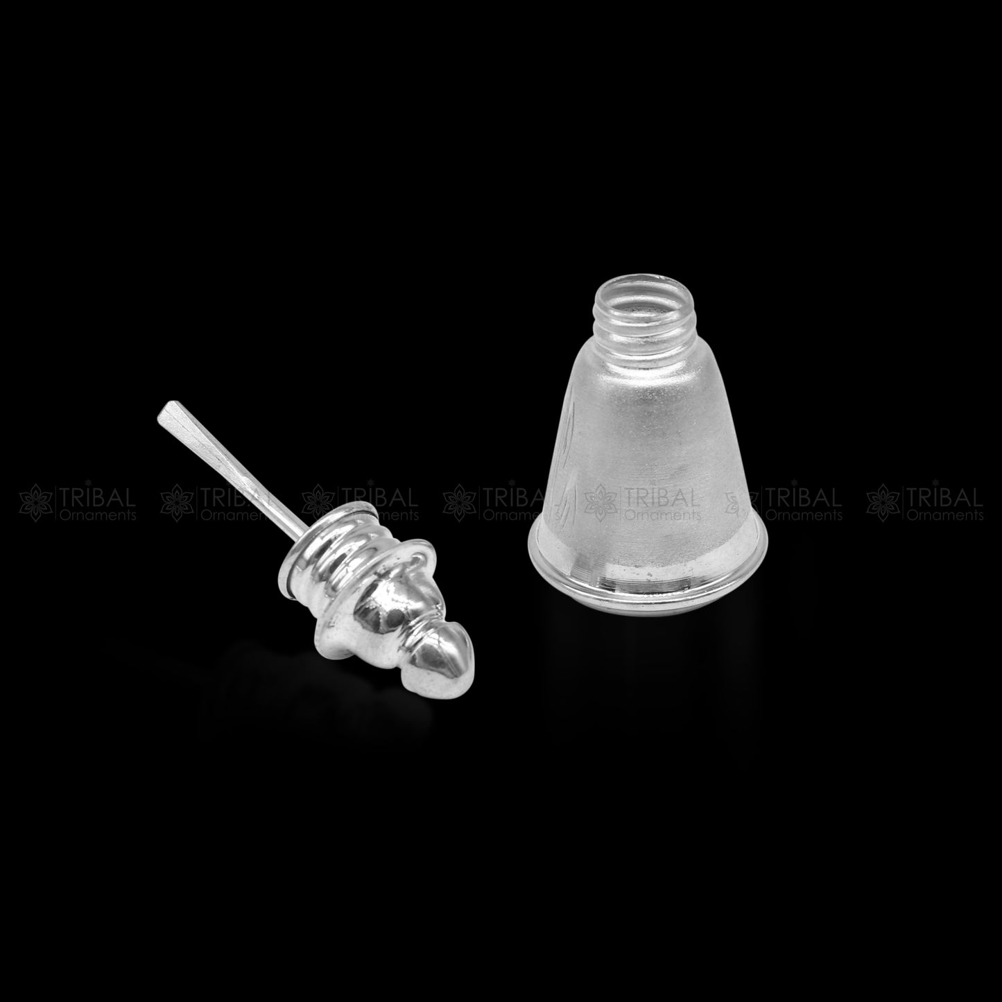 925 sterling silver trinket box, container box, sindur/kumkum box, Vermilion bridal art stb868 - TRIBAL ORNAMENTS