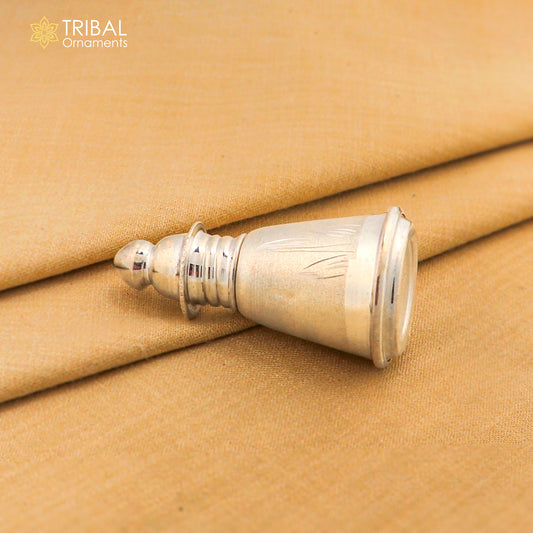 925 sterling silver trinket box, container box, sindur/kumkum box, Vermilion bridal art stb868 - TRIBAL ORNAMENTS