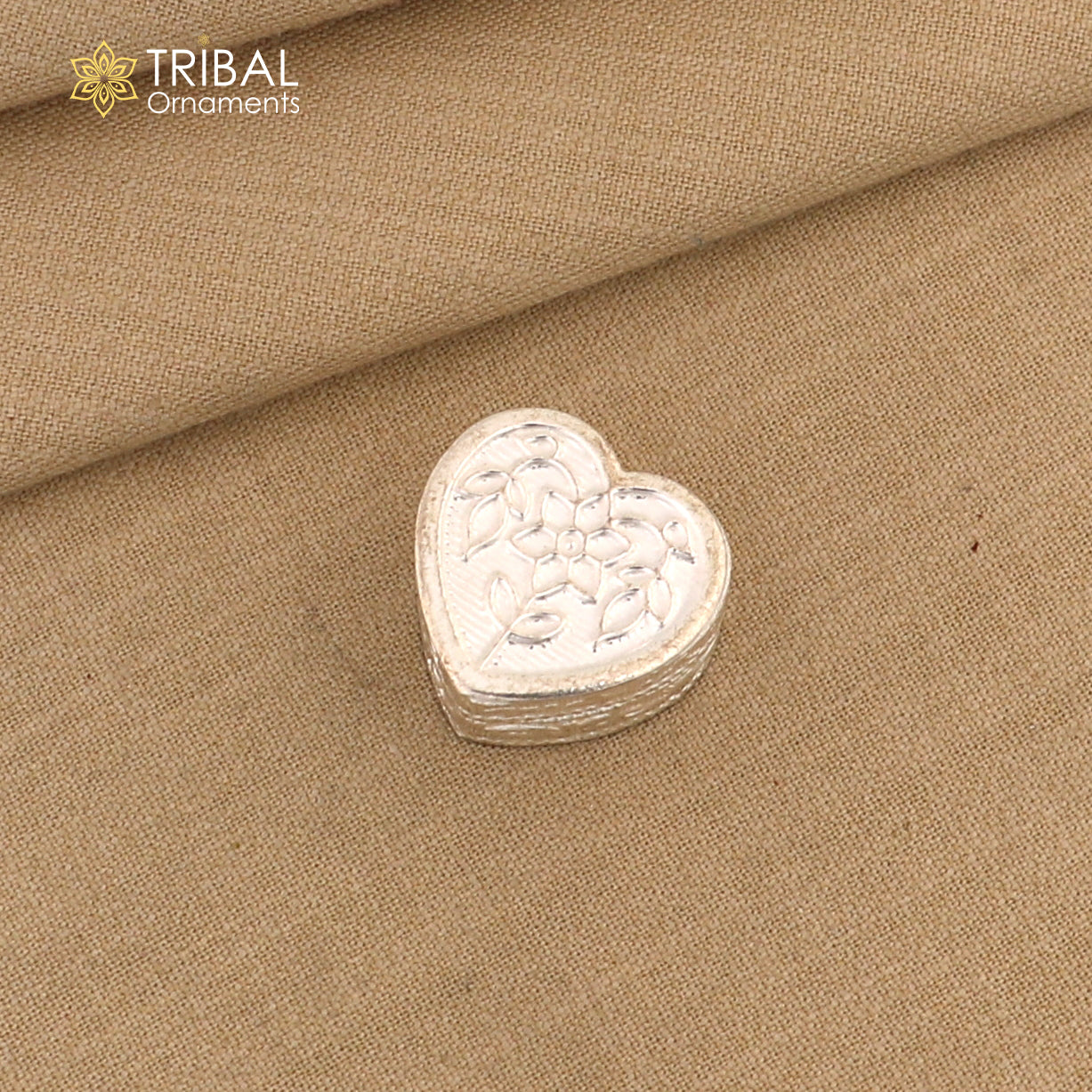925 sterling silver trinket box, kajal box/casket box bridal heart shape box collection, container box, eyeliner box gifting art stb172 - TRIBAL ORNAMENTS