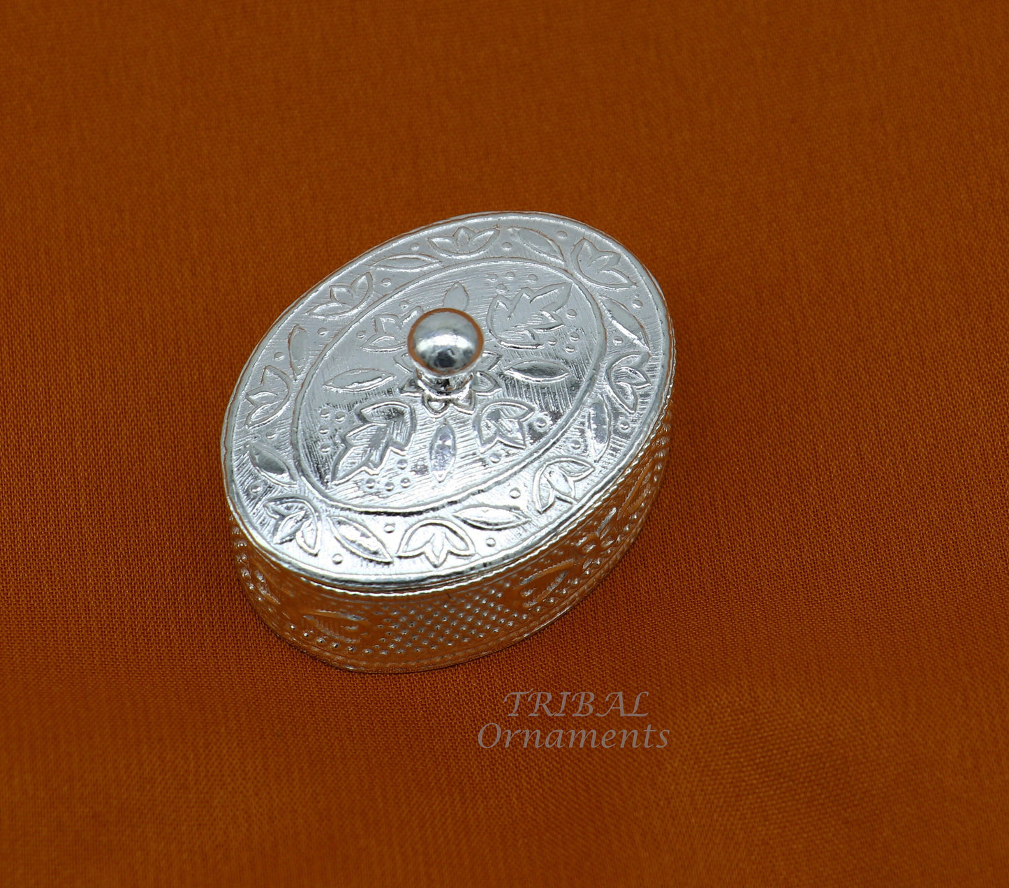 925 sterling silver trinket box, kajal box/casket box bridal polygon shape sindur box collection, container box, eyeliner box gifting stb400 - TRIBAL ORNAMENTS
