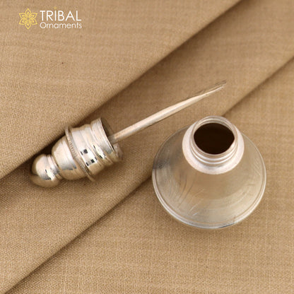 925 sterling silver trinket box, sindoor box/ casket box bridal Vermilion gifts box collection, container box, jewelry box art stb883 - TRIBAL ORNAMENTS