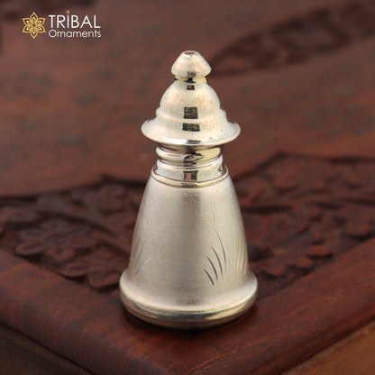 925 sterling silver bridal sindoor box, jewelry container with intricate tribal ornament design, ideal for gifts and special occasions