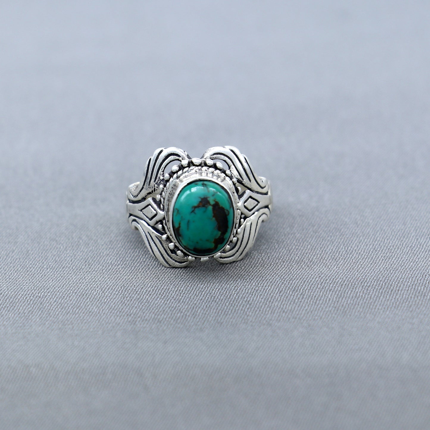 925 sterling silver turquoise stone ring Jewelry sr720 - TRIBAL ORNAMENTS