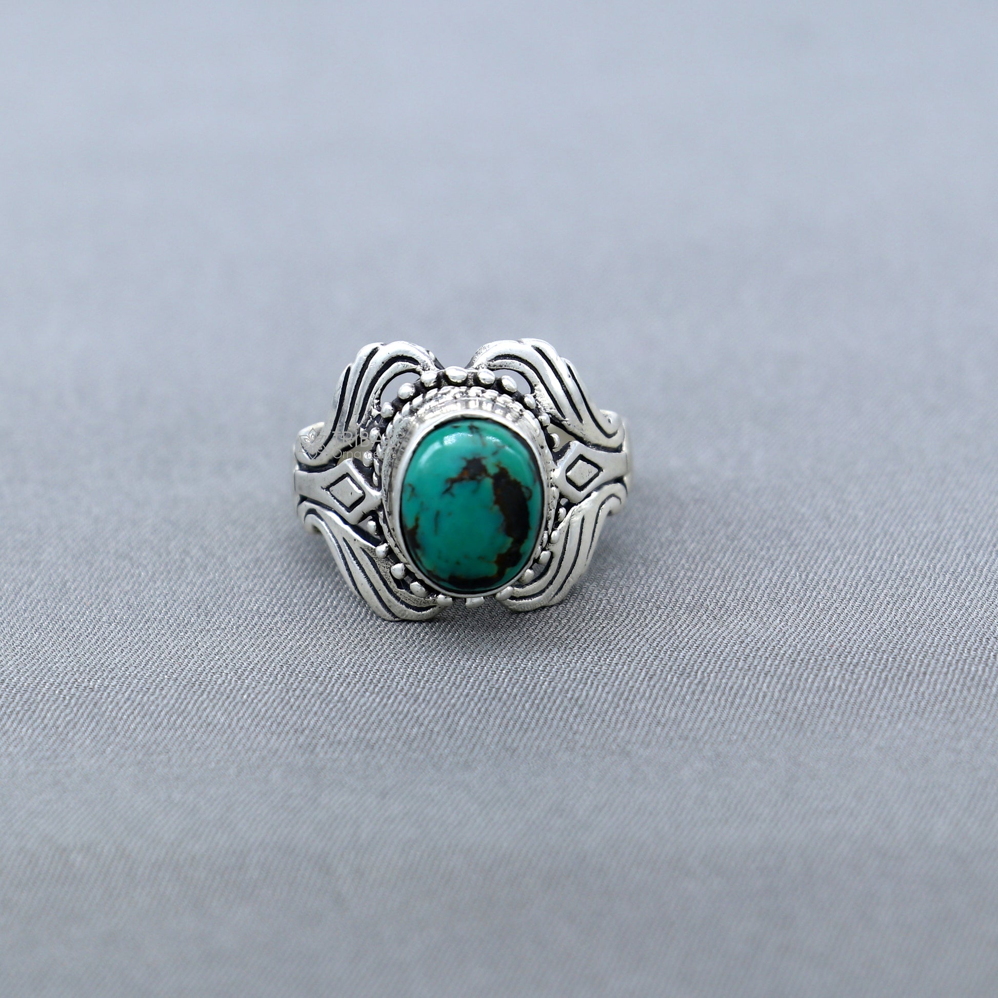 925 sterling silver turquoise stone ring Jewelry sr720 - TRIBAL ORNAMENTS