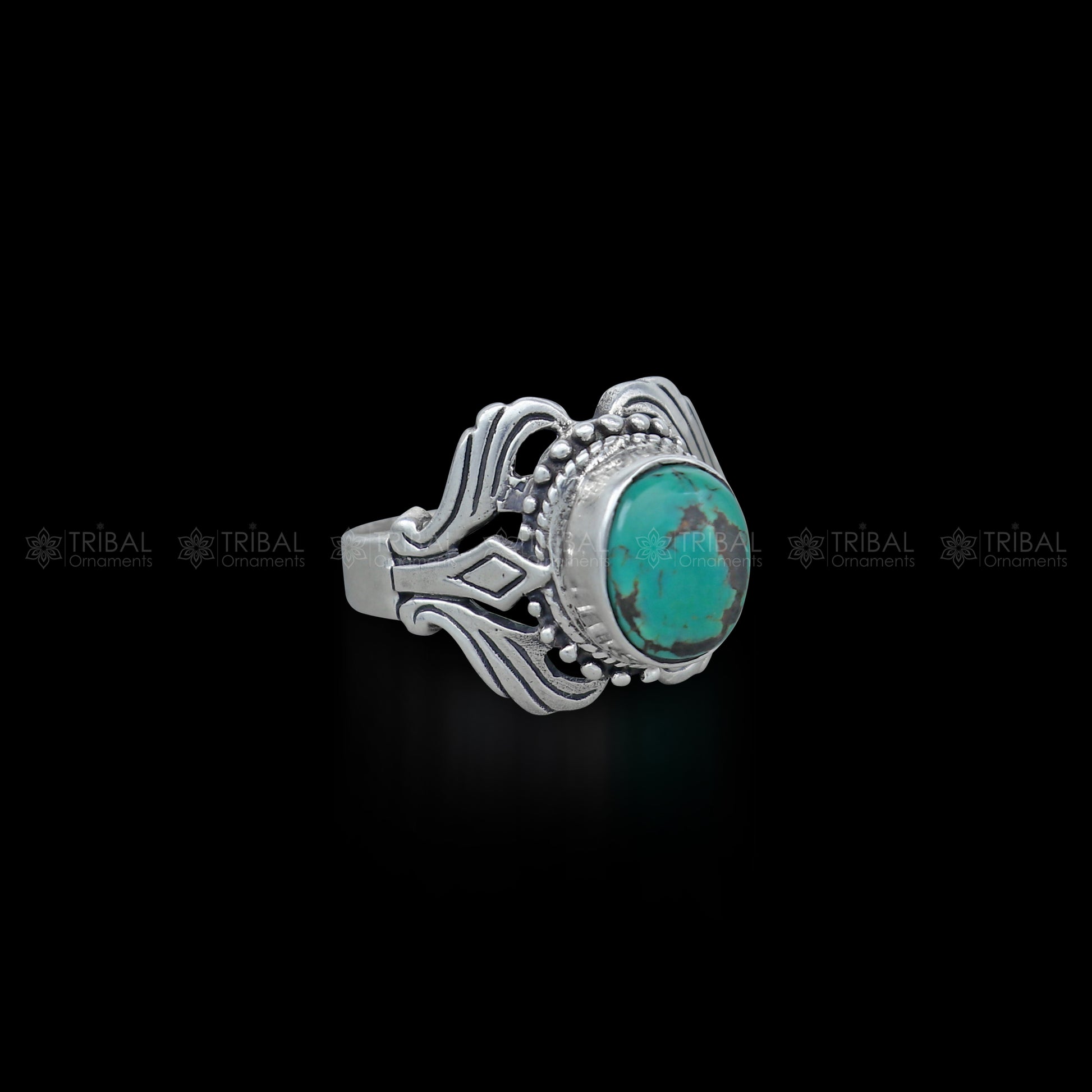 925 sterling silver turquoise stone ring Jewelry sr720 - TRIBAL ORNAMENTS