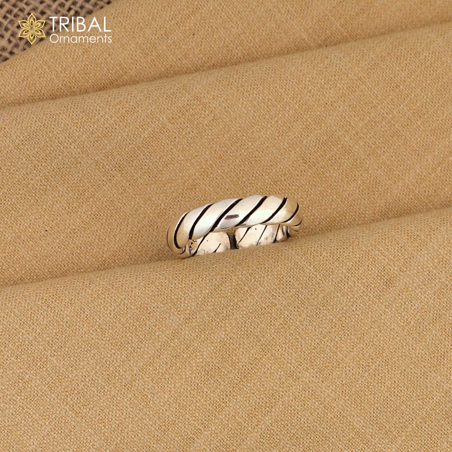 925 sterling silver twisted design stylish ring unisex Jewelry sr788 - TRIBAL ORNAMENTS