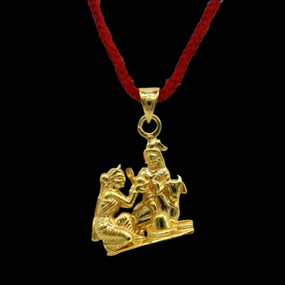 925 sterling silver Lord Shiva, Parwati, Nandi Maharaj, and Shiva Lingam pendant, traditional Shiva family jewelry.