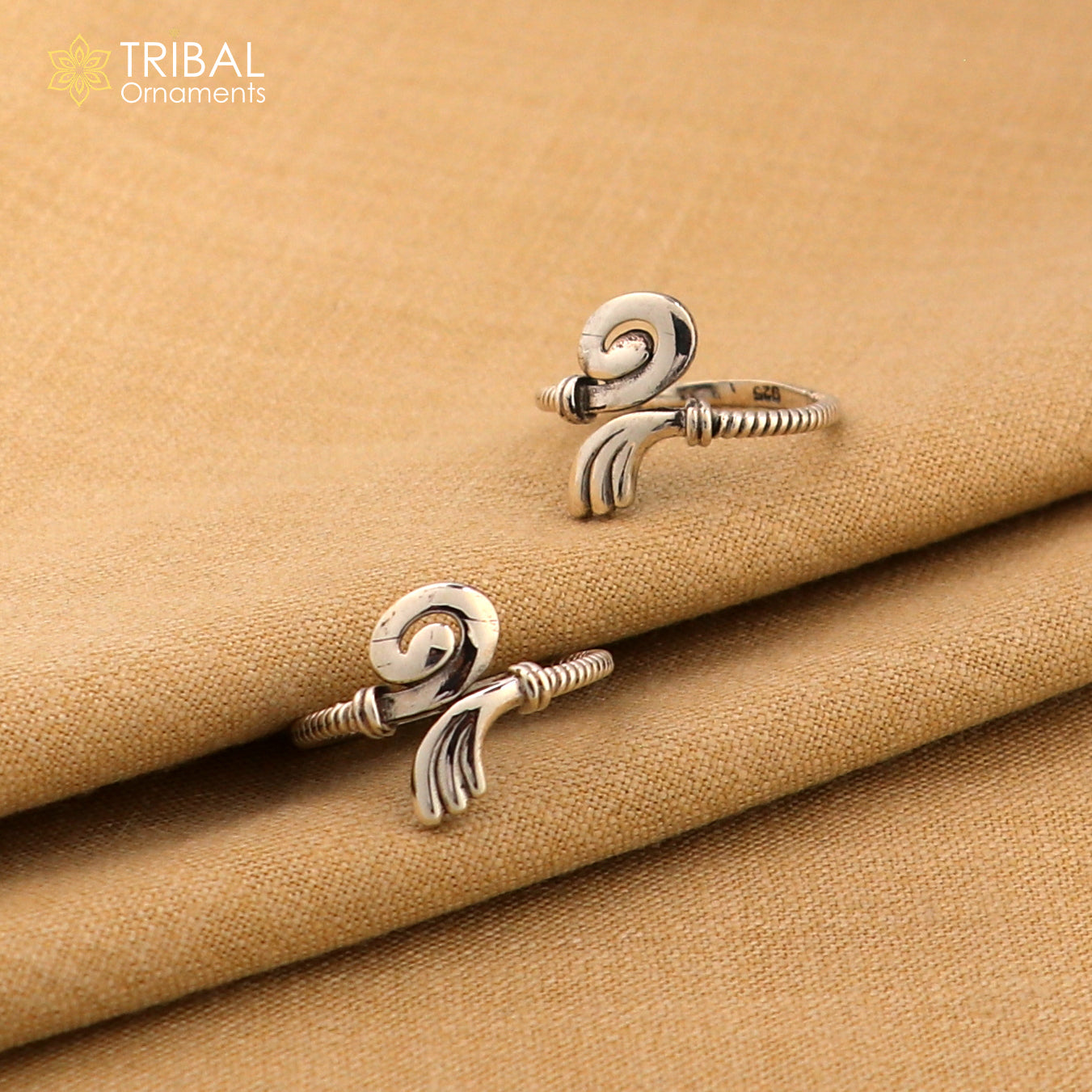 925 sterling silver uniquely handcrafted unique style antique look toe rings. best brides wedding jewelry ethnic  tribal jewelry ytr18 - TRIBAL ORNAMENTS