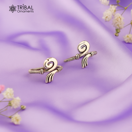 925 sterling silver uniquely handcrafted unique style antique look toe rings. best brides wedding jewelry ethnic  tribal jewelry ytr18 - TRIBAL ORNAMENTS