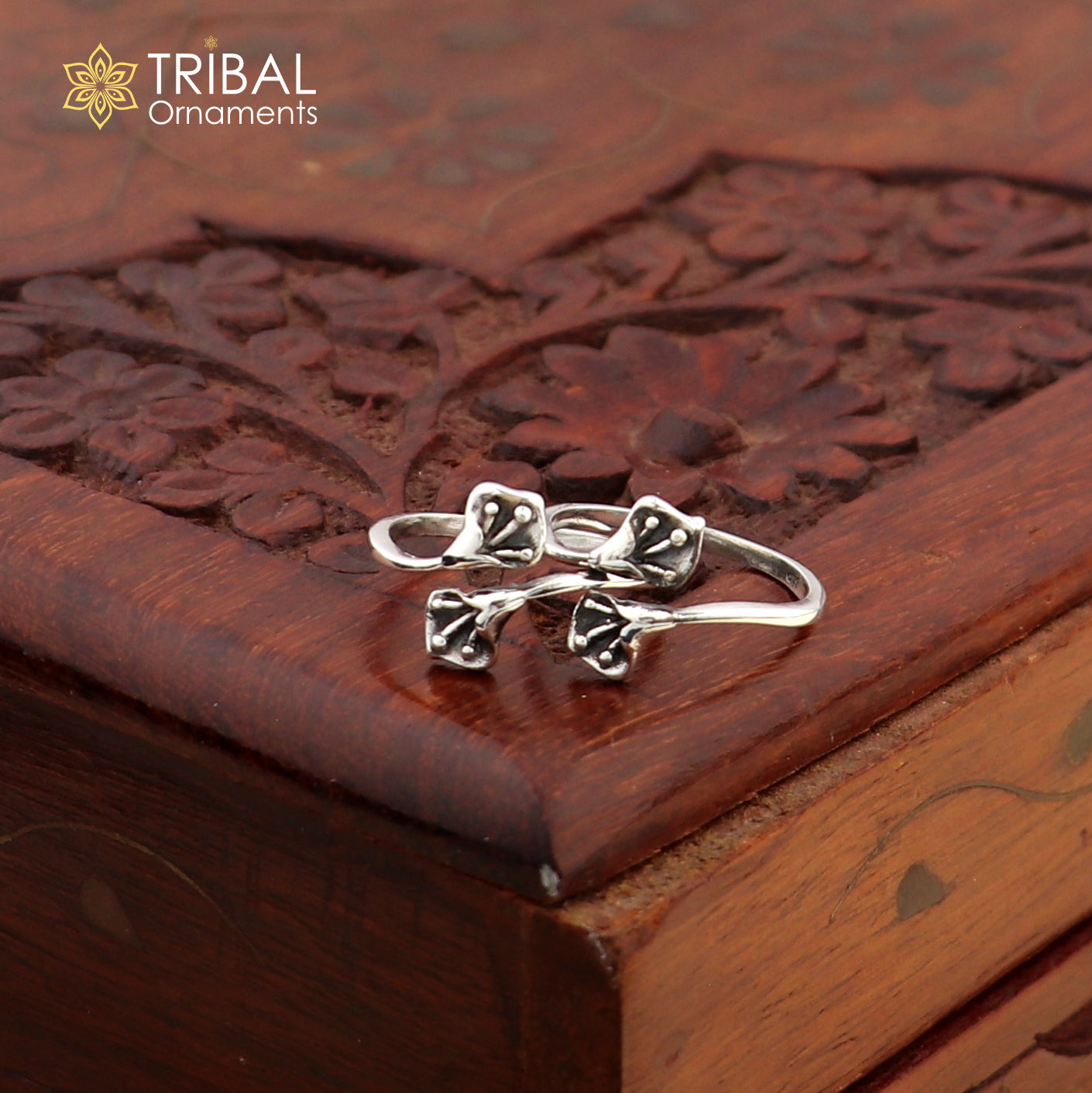 925 sterling silver uniquely handcrafted vintage style oxidized toe rings. best brides wedding jewelry tribal jewelry ytr13 - TRIBAL ORNAMENTS