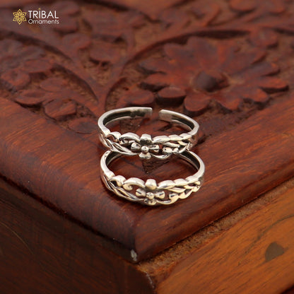 925 sterling silver uniquely handcrafted vintage style oxidized toe rings. best brides wedding jewelry tribal jewelry ytr14 - TRIBAL ORNAMENTS