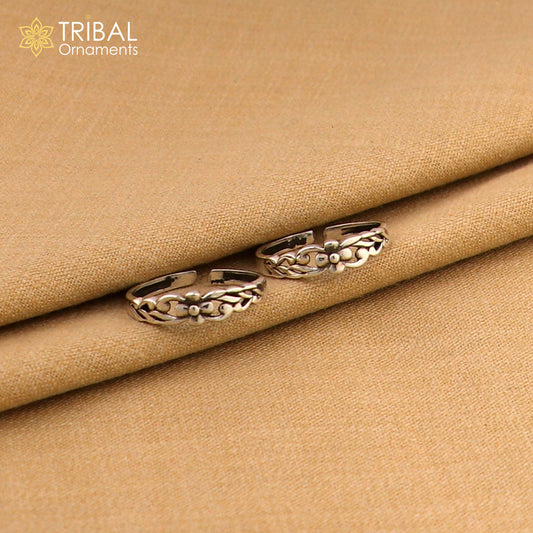 925 sterling silver uniquely handcrafted vintage style oxidized toe rings. best brides wedding jewelry tribal jewelry ytr14 - TRIBAL ORNAMENTS