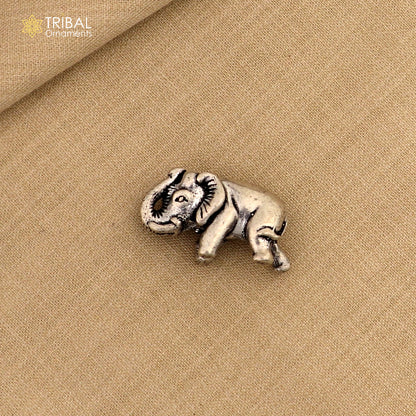 925 Sterling silver vintage design baby elephant statue or sculpture, puja article for home art817 - TRIBAL ORNAMENTS