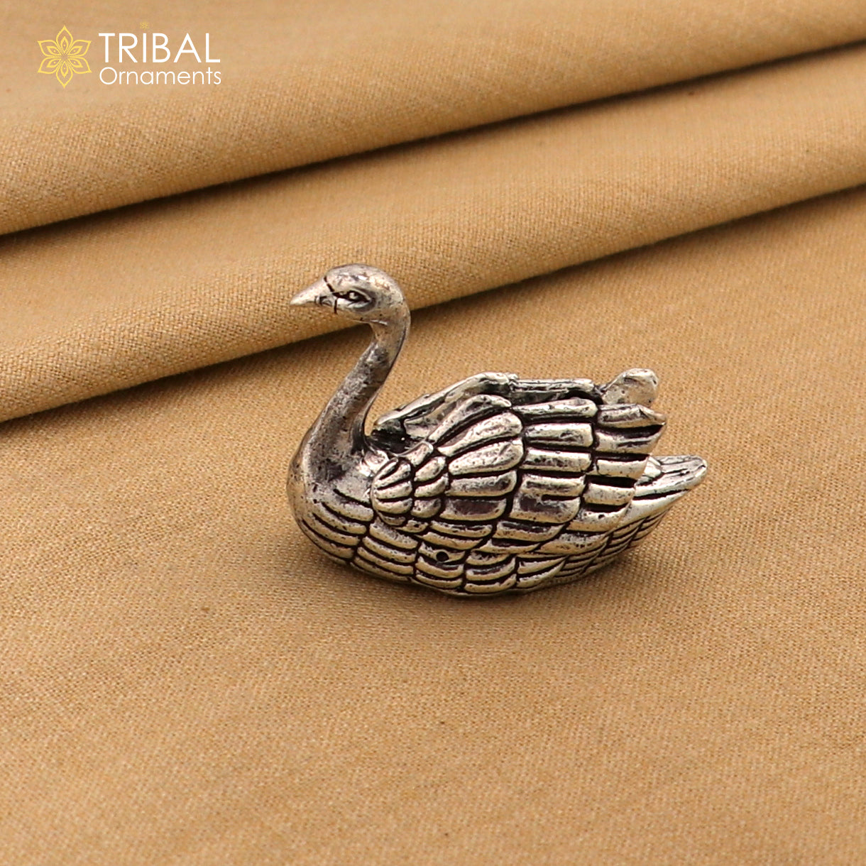 925 Sterling silver vintage design Swan statue or sculpture,puja article for home art816 - TRIBAL ORNAMENTS