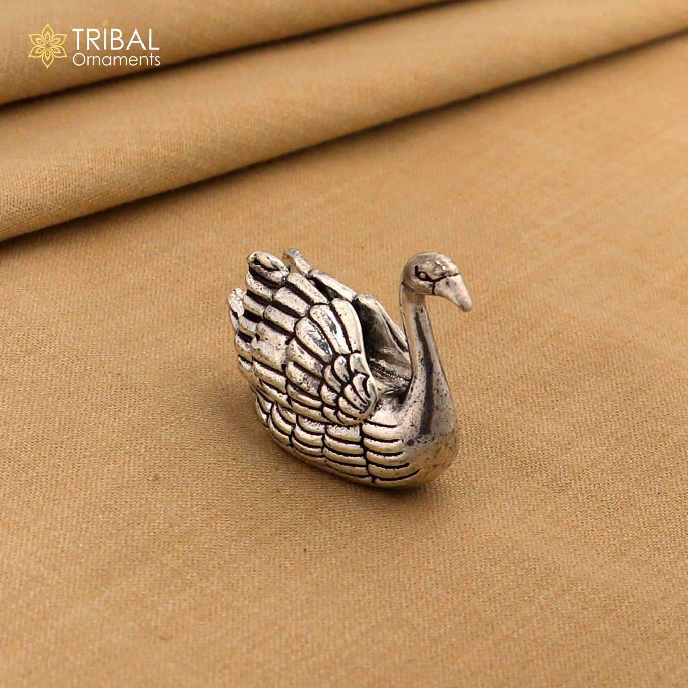 925 Sterling silver vintage design Swan statue or sculpture,puja article for home art816 - TRIBAL ORNAMENTS