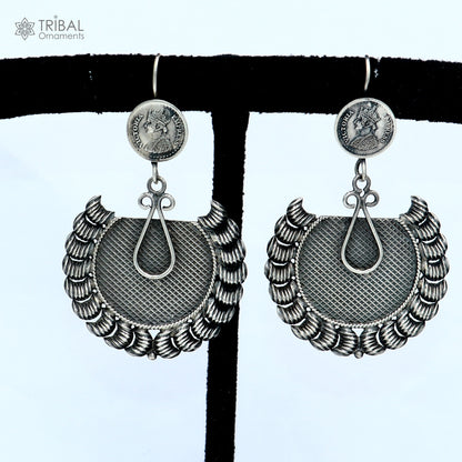 925 sterling silver vintage style traditional jumka earring s1362 - TRIBAL ORNAMENTS
