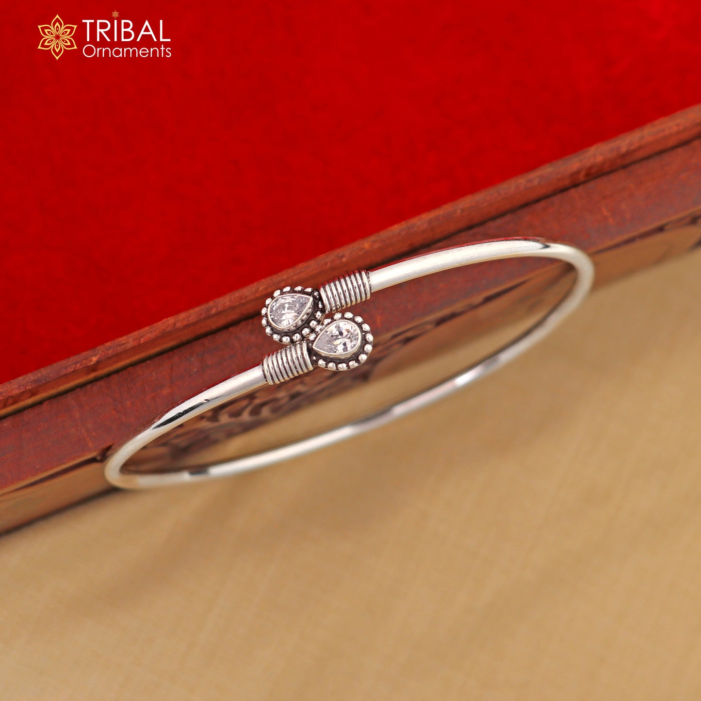 925 sterling silver white stone customized foot bracelet anklet kada  ethnic jewelry nsfk136 - TRIBAL ORNAMENTS