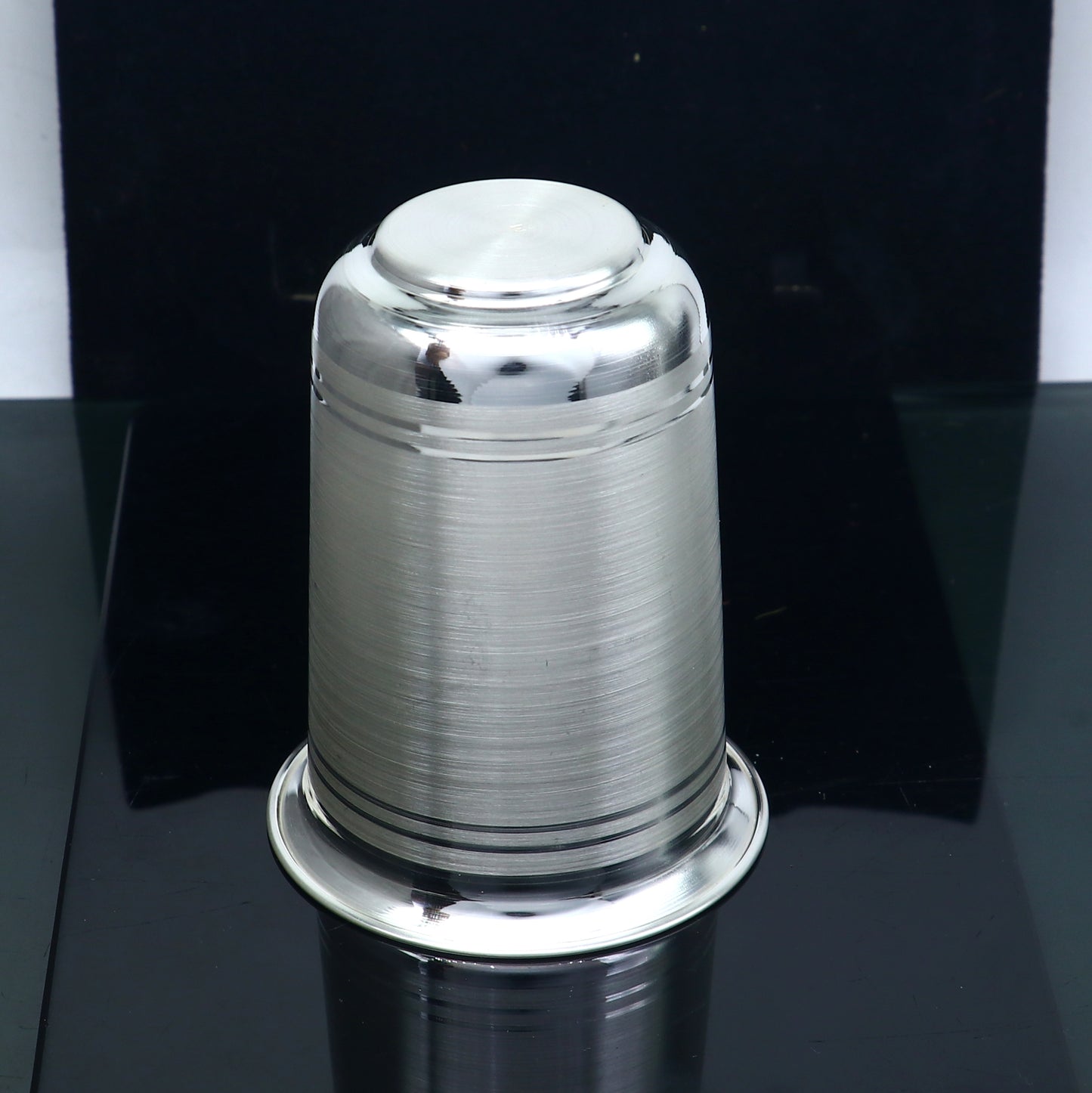 925 fine silver water and milk cup tumbler by TRIBAL ORNAMENTS, 150ML capacity, handmade silver baby food flask and utensils.
