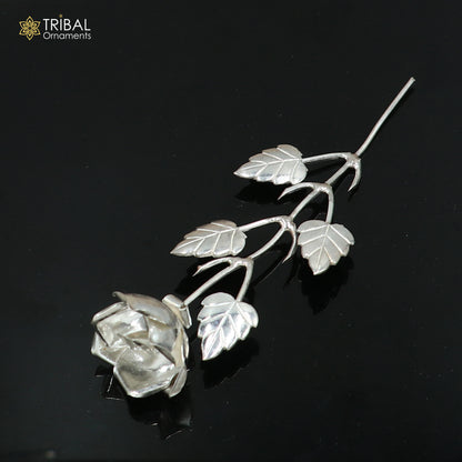 925 sterling silver flower puja god temple article, a detailed silver worshipping item by TRIBAL ORNAMENTS.