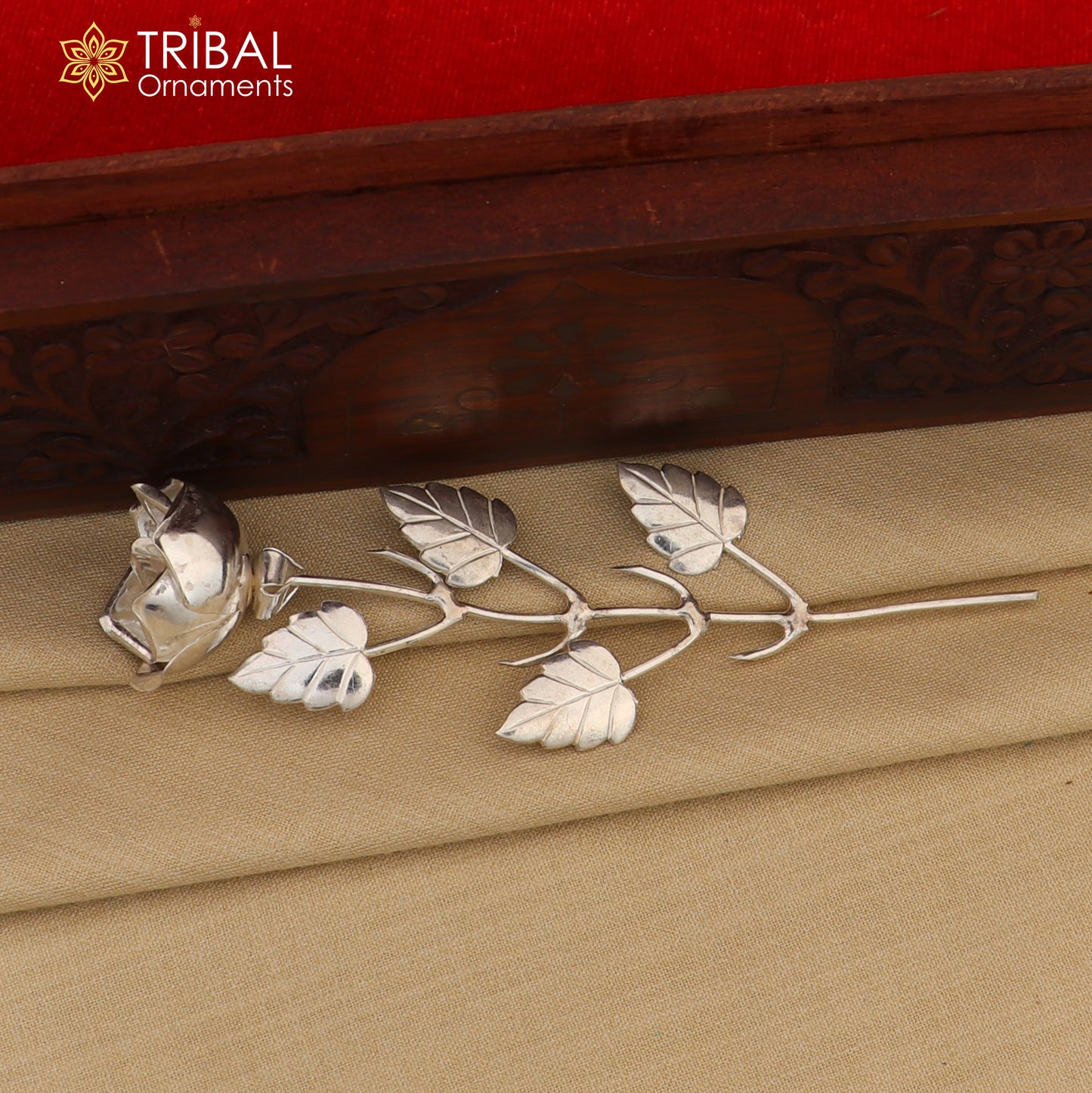 925sterling silver flower puja god temple article, silver worshipping article su1343 - TRIBAL ORNAMENTS