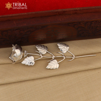 925 sterling silver flower puja god temple article, traditional silver worshipping item for religious rituals by TRIBAL ORNAMENTS