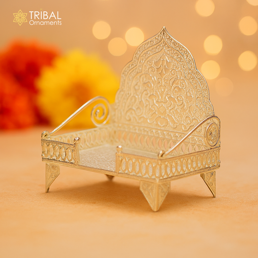 925Sterling silver handmade amazing design home mini temple god "the throne"  , amazing handcrafting work home decor temple art figurine sst14 - TRIBAL ORNAMENTS