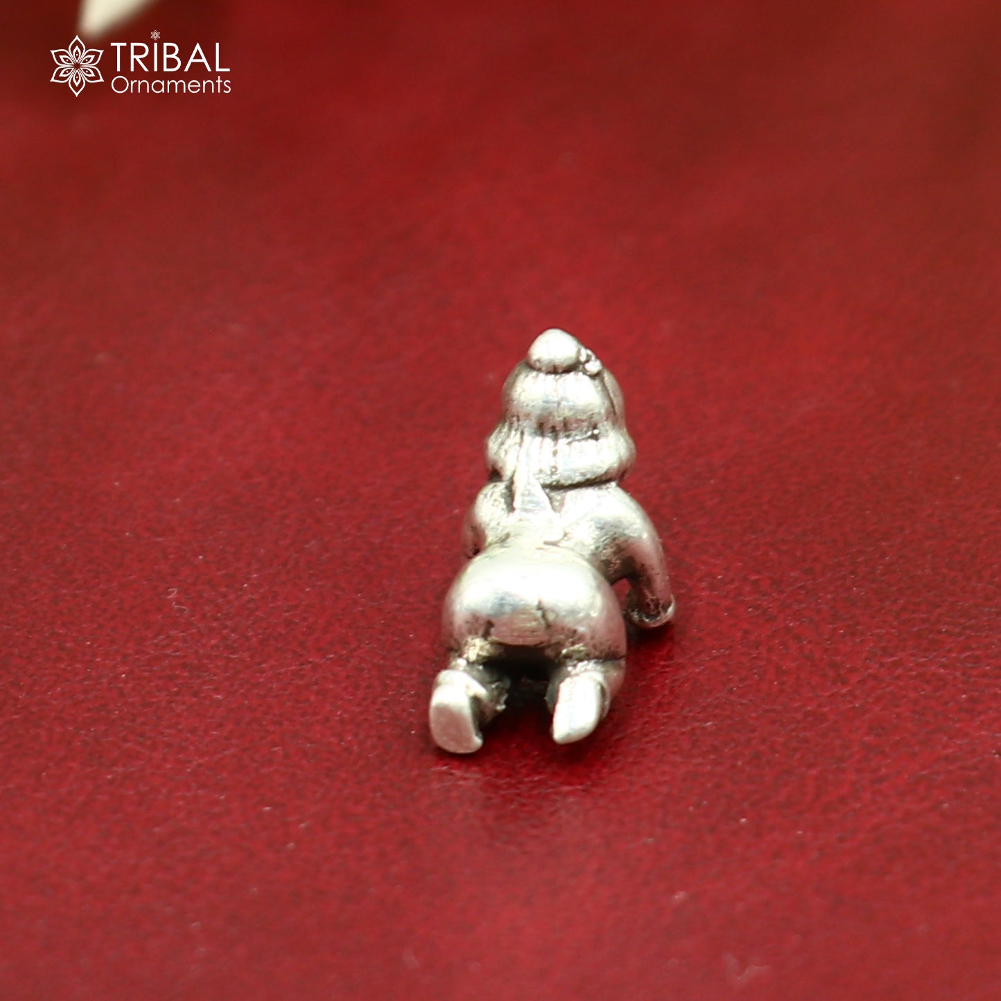925Sterling silver idol little Radha Rani,crawling radha rani small statue sculpture home temple puja article art40 - TRIBAL ORNAMENTS