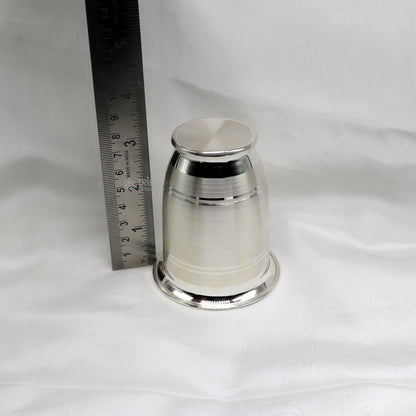999 pure fine silver handmade water milk cup tumbler, 150ML capacity silver tumbler, silver baby food  flask, silver utensils gift sv294 - TRIBAL ORNAMENTS