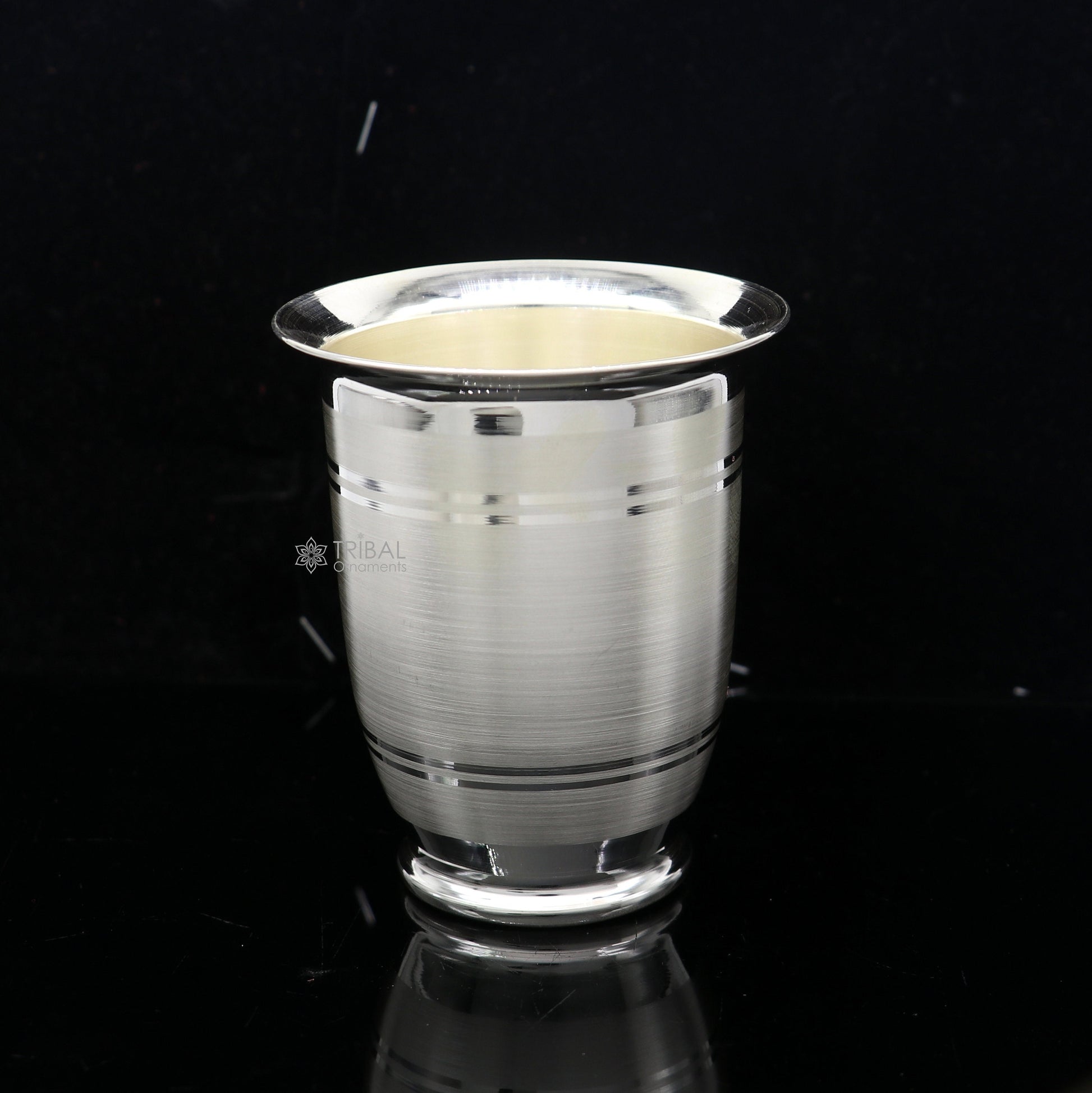 999 pure fine silver handmade water milk cup tumbler, 150ML capacity silver tumbler, silver baby food  flask, silver utensils gift sv294 - TRIBAL ORNAMENTS