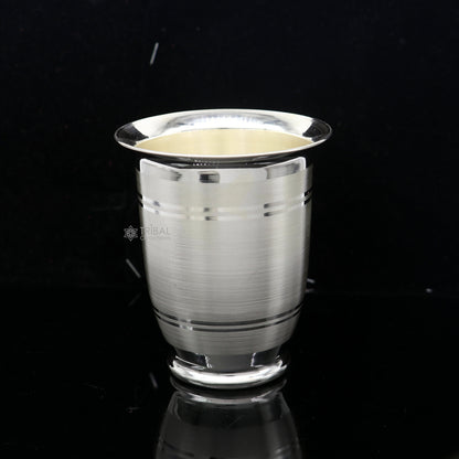 999 pure fine silver handmade water milk cup tumbler, 150ML capacity silver tumbler, silver baby food  flask, silver utensils gift sv294 - TRIBAL ORNAMENTS