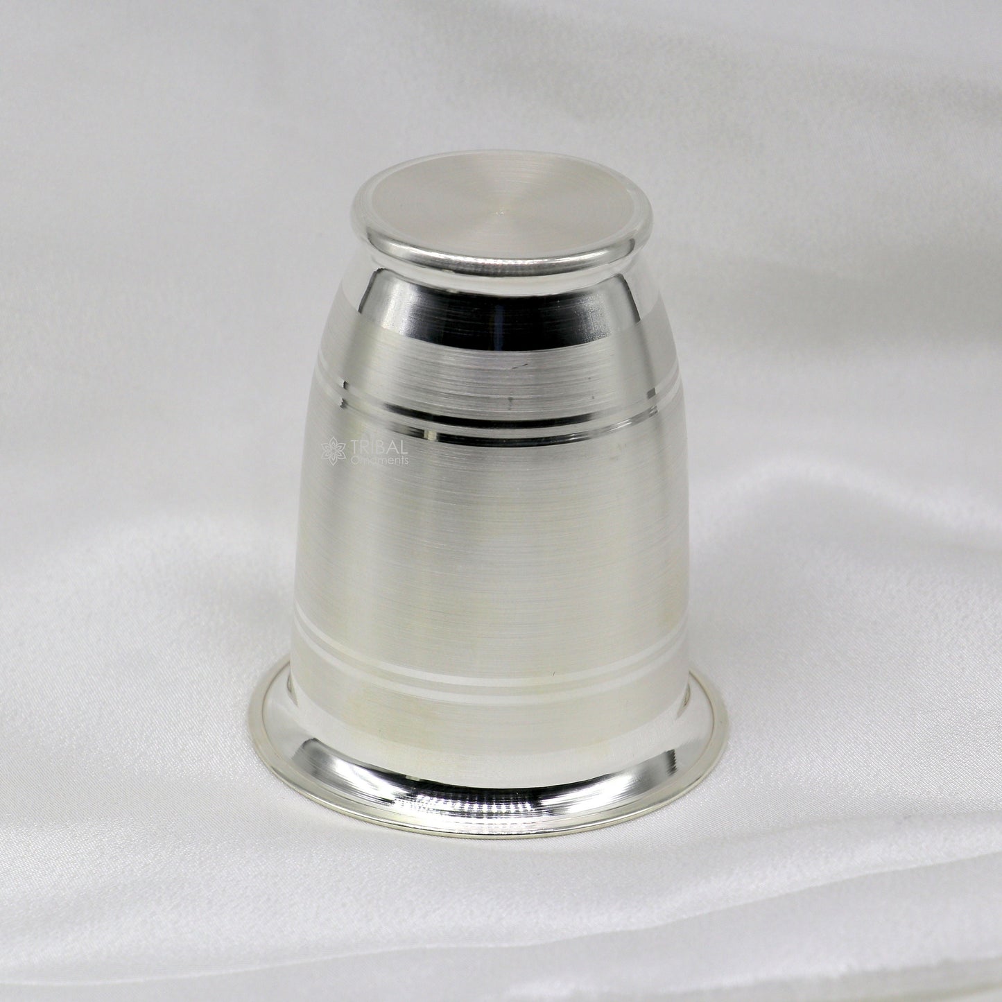 999 pure fine silver handmade water milk cup tumbler, 150ML capacity silver tumbler, silver baby food  flask, silver utensils gift sv294 - TRIBAL ORNAMENTS