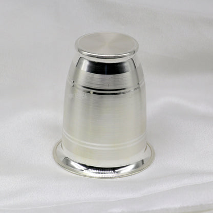 999 pure fine silver handmade water milk cup tumbler, 150ML capacity silver tumbler, silver baby food  flask, silver utensils gift sv294 - TRIBAL ORNAMENTS