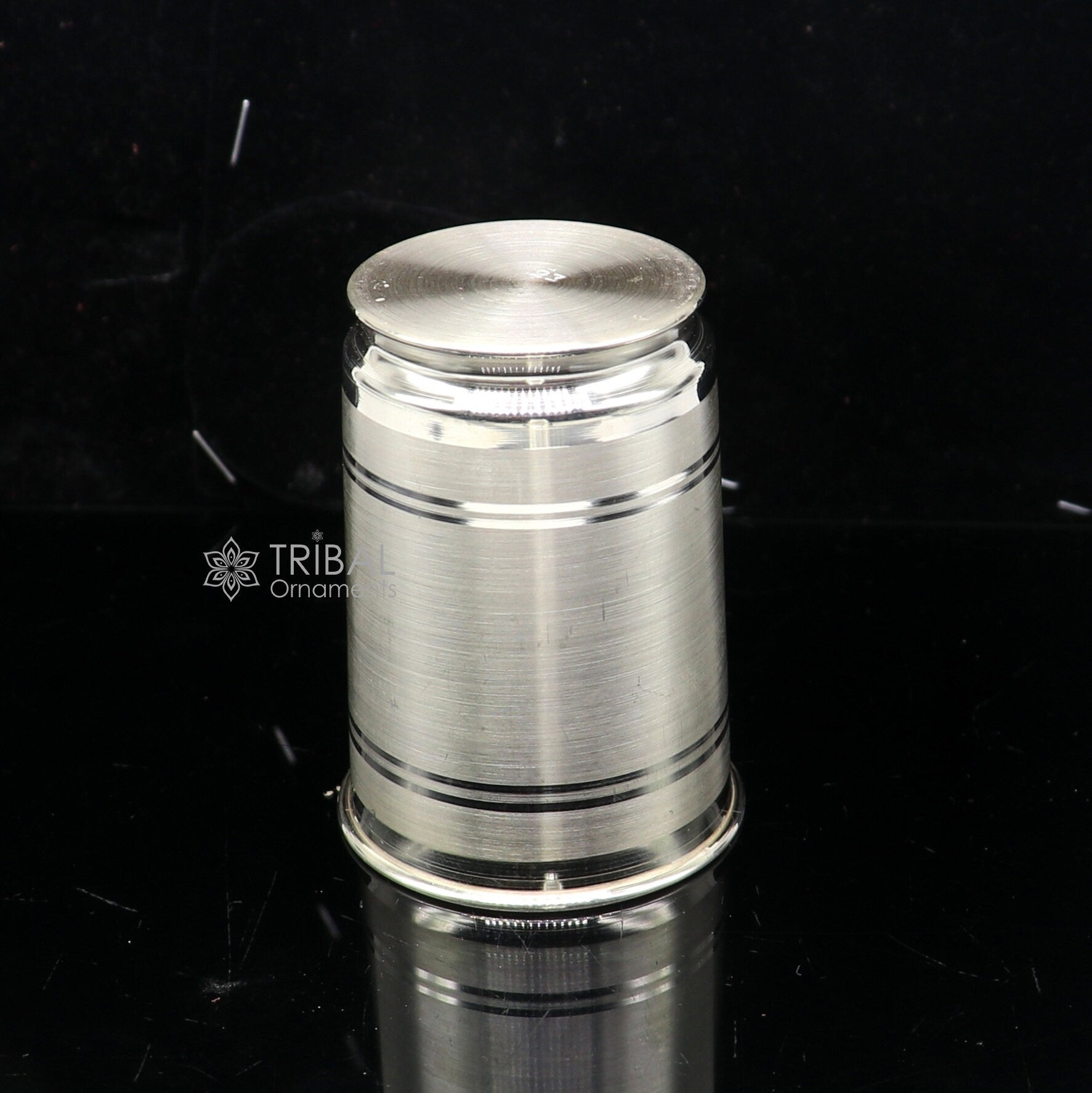 999 pure fine silver handmade water milk cup tumbler, 75ML capacity silver tumbler, silver baby food  flask, silver utensils gift sv295 - TRIBAL ORNAMENTS
