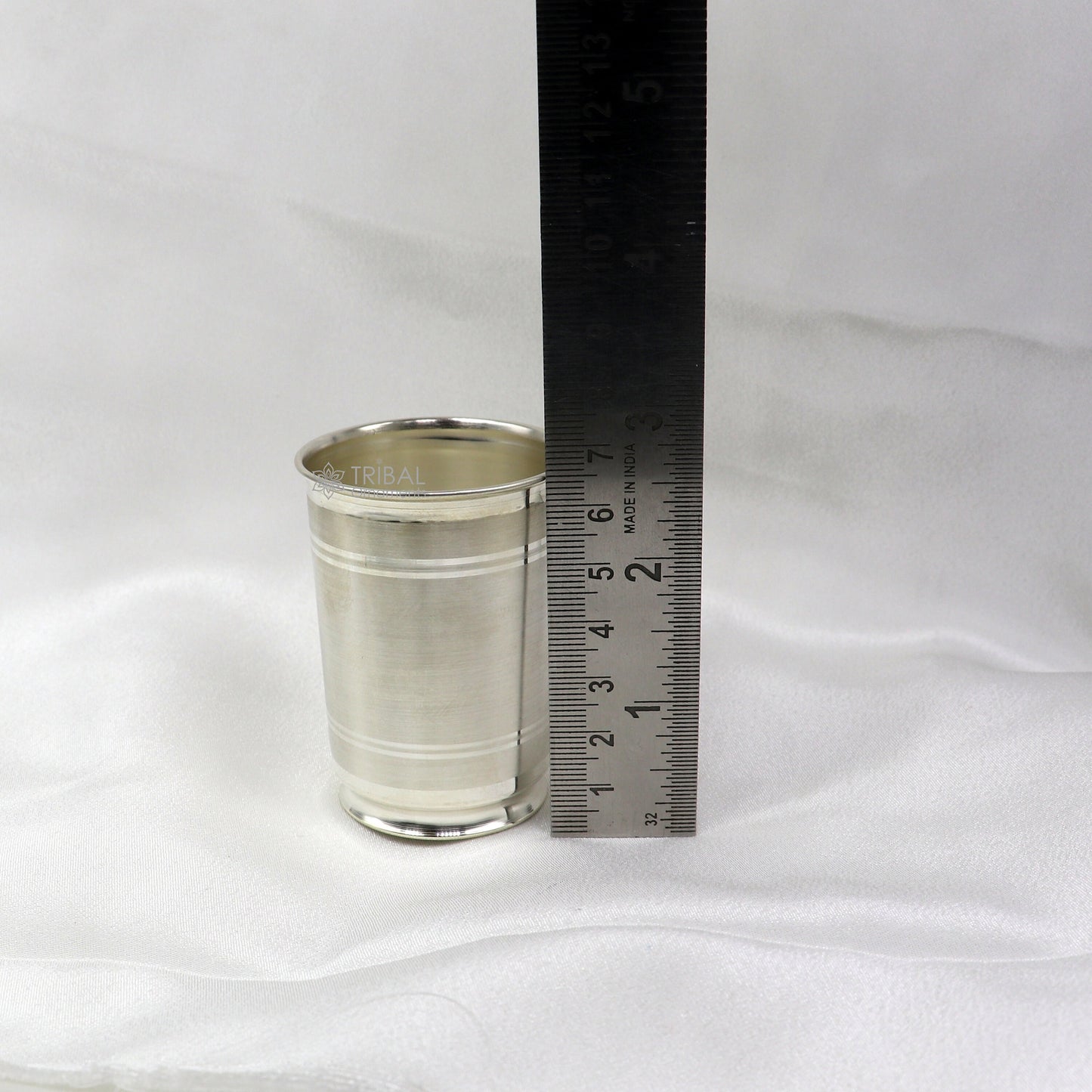 999 pure fine silver handmade water milk cup tumbler, 75ML capacity silver tumbler, silver baby food  flask, silver utensils gift sv295 - TRIBAL ORNAMENTS