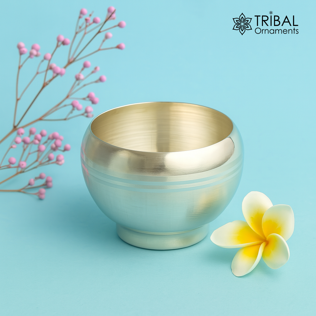 999 pure sterling silver handmade silver puja utensils bowl/tumbler silver vessel, silver article/ accessories, healthy family gift sv97 - TRIBAL ORNAMENTS