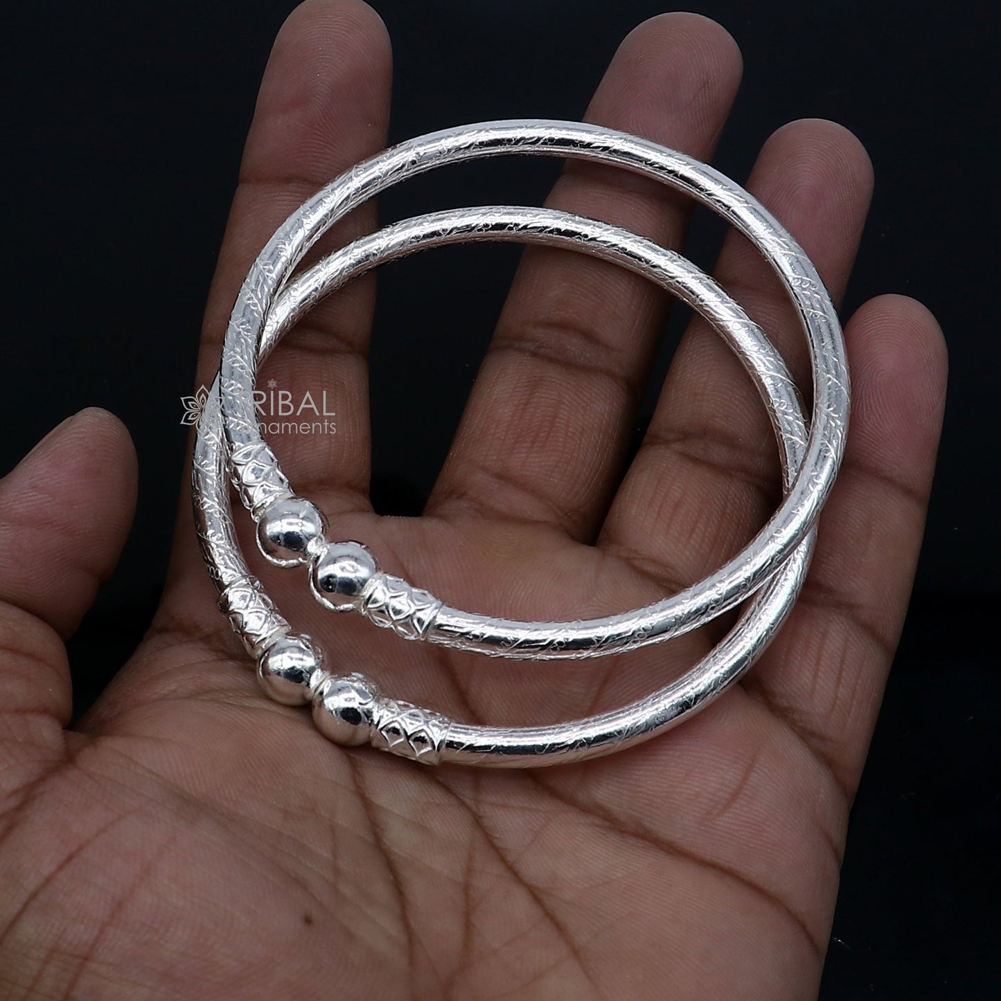 Amazing design Sterling silver bangle bracelet kangan chudi, excellent customized design bangle kada gift tribal kada jewelry nba426 - TRIBAL ORNAMENTS