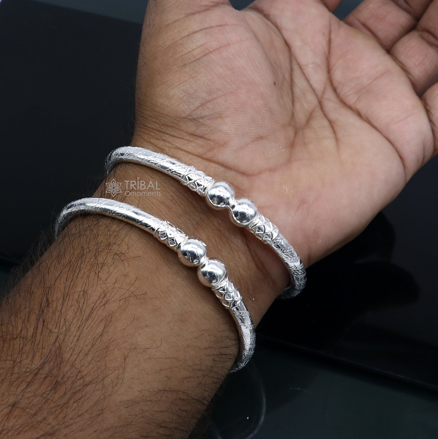 Amazing design Sterling silver bangle bracelet kangan chudi, excellent customized design bangle kada gift tribal kada jewelry nba426 - TRIBAL ORNAMENTS