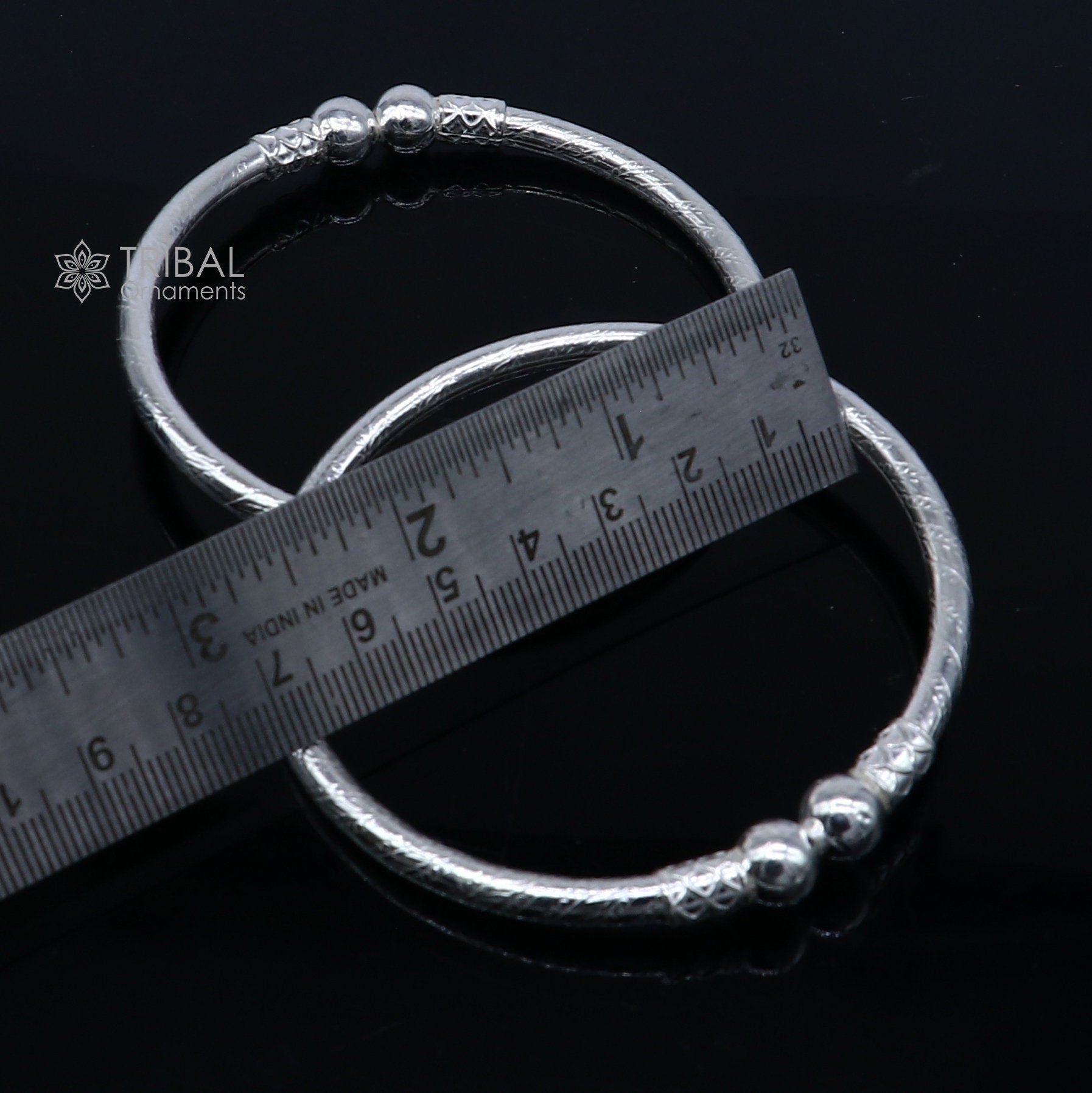 Amazing design Sterling silver bangle bracelet kangan chudi, excellent customized design bangle kada gift tribal kada jewelry nba426 - TRIBAL ORNAMENTS