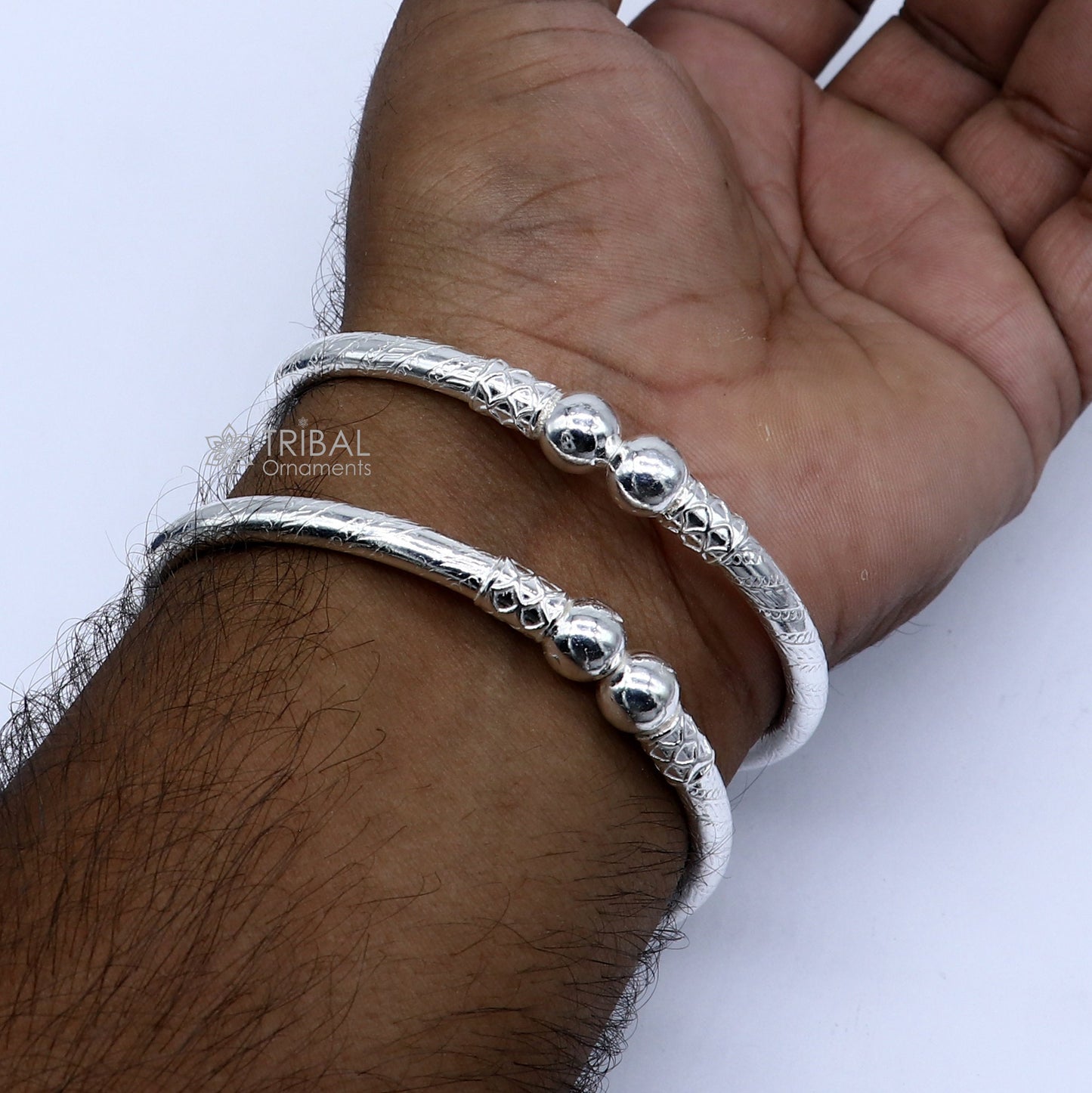 Amazing design Sterling silver bangle bracelet kangan chudi, excellent customized design bangle kada gift tribal kada jewelry nba426 - TRIBAL ORNAMENTS