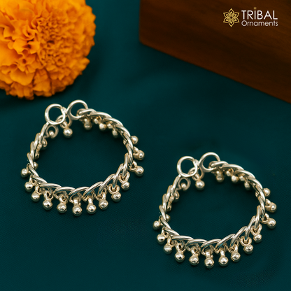 Small size Lord Krishna anklet with intricate designs, featuring Laddu Gopala motif, crafted by TRIBAL ORNAMENTS.