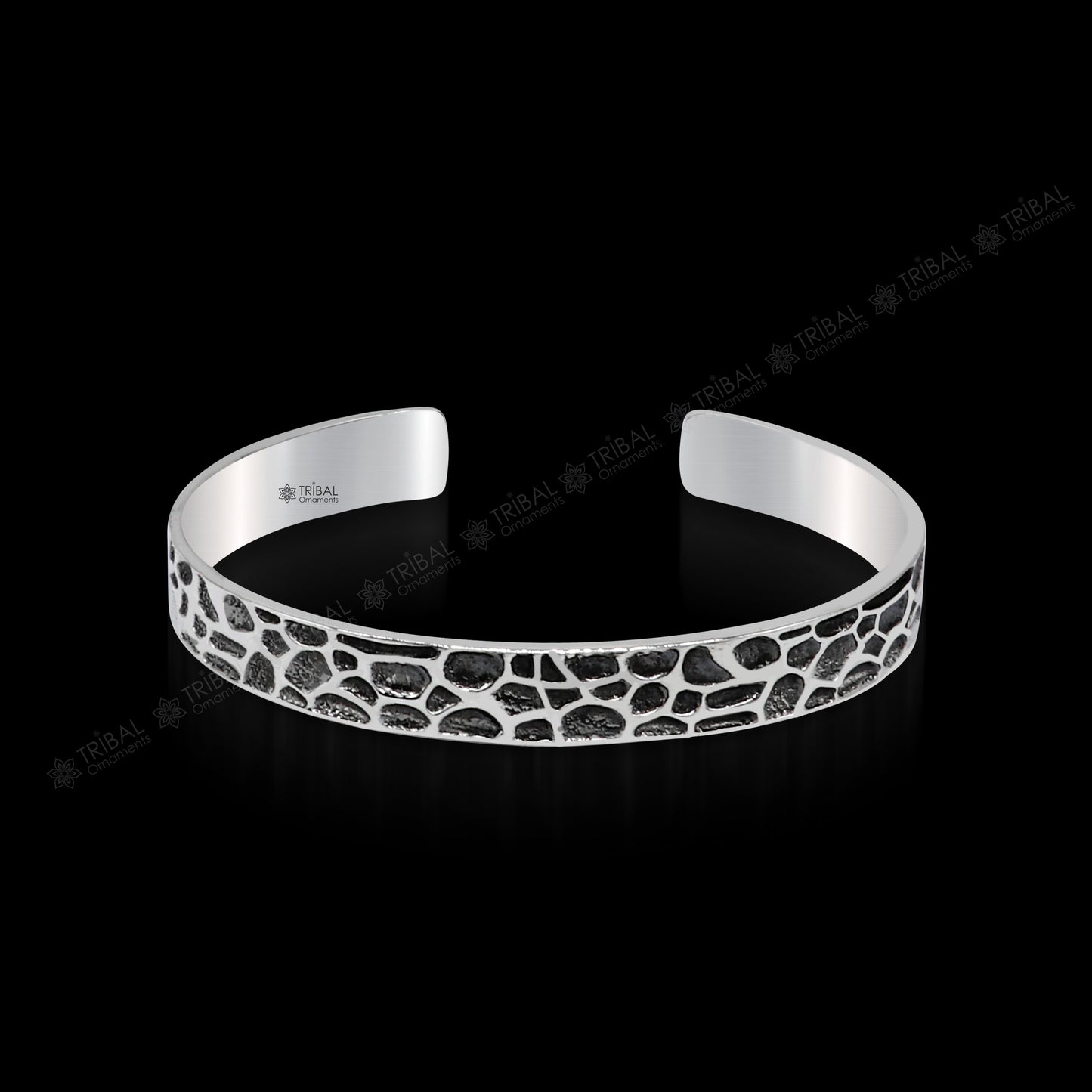 Authentic 925 sterling silver exclusive design handmade cuff kada bracelet, easy to adjust with your wrist, unisex jewelry cuff43 - TRIBAL ORNAMENTS