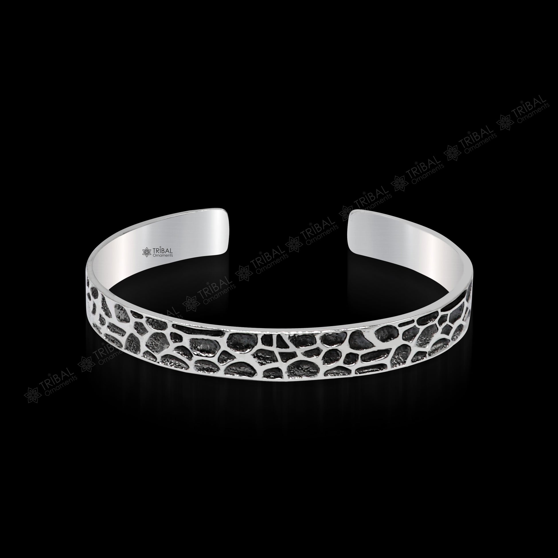Authentic 925 sterling silver exclusive design handmade cuff kada bracelet, easy to adjust with your wrist, unisex jewelry cuff43 - TRIBAL ORNAMENTS