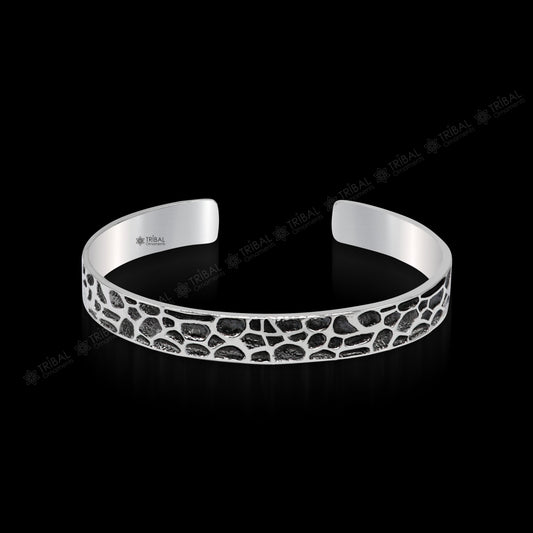 Authentic 925 sterling silver exclusive design handmade cuff kada bracelet, easy to adjust with your wrist, unisex jewelry cuff43 - TRIBAL ORNAMENTS