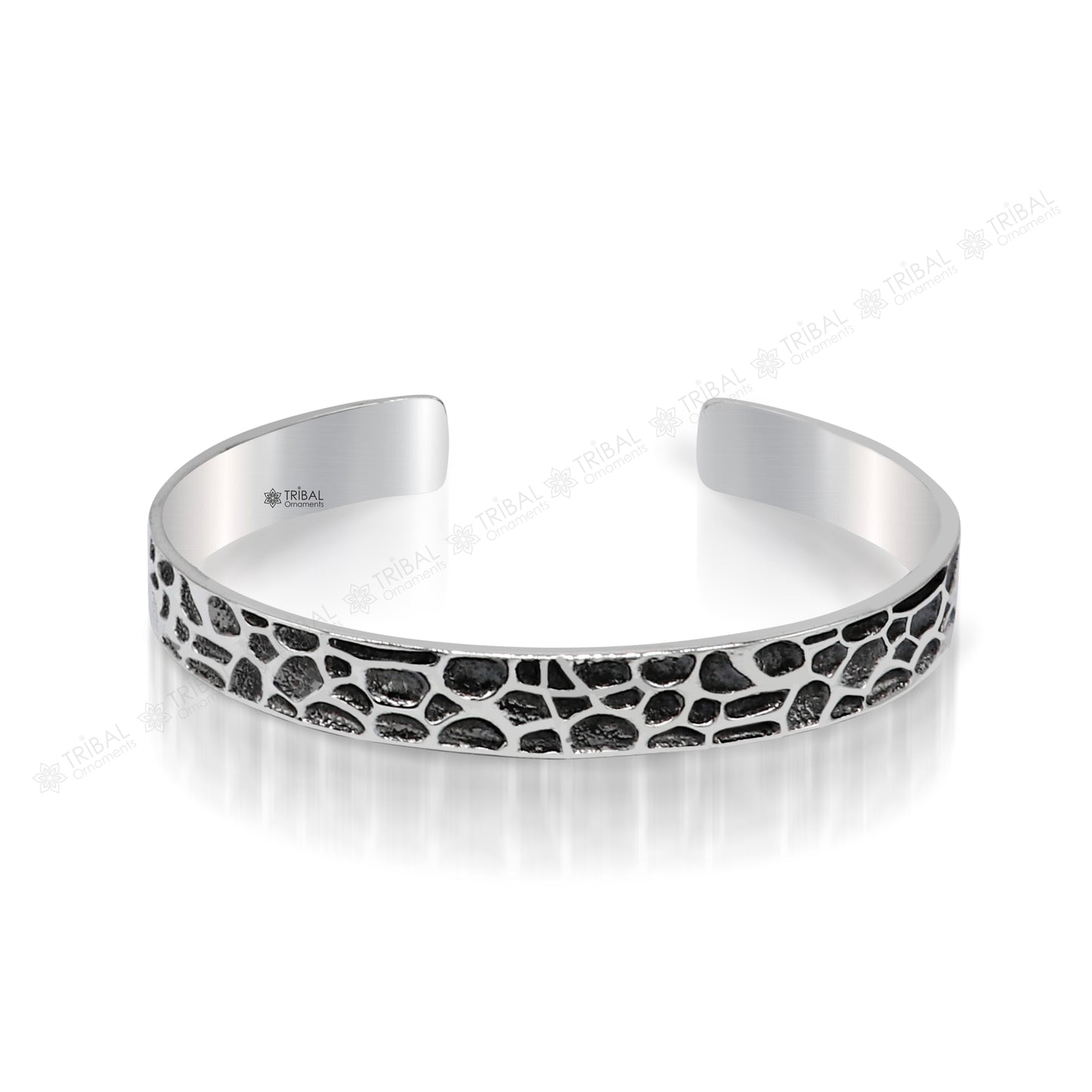 Authentic 925 sterling silver exclusive design handmade cuff kada bracelet, easy to adjust with your wrist, unisex jewelry cuff43 - TRIBAL ORNAMENTS