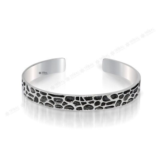 Authentic 925 sterling silver exclusive design handmade cuff kada bracelet, easy to adjust with your wrist, unisex jewelry cuff43 - TRIBAL ORNAMENTS